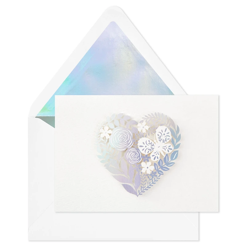 Floral Laser Foil Heart Blank Note Cards, Box of 8 for only USD 14.99 | Hallmark