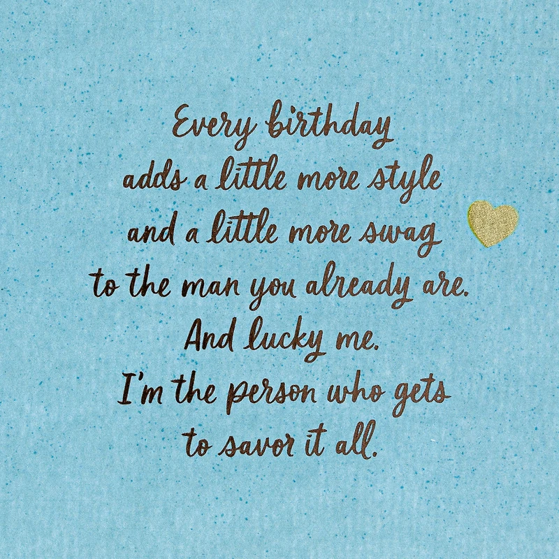 Lucky Me to Savor It All Romantic Birthday Card for Him for only USD 5.99 | Hallmark