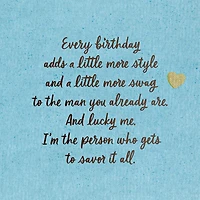 Lucky Me to Savor It All Romantic Birthday Card for Him for only USD 5.99 | Hallmark