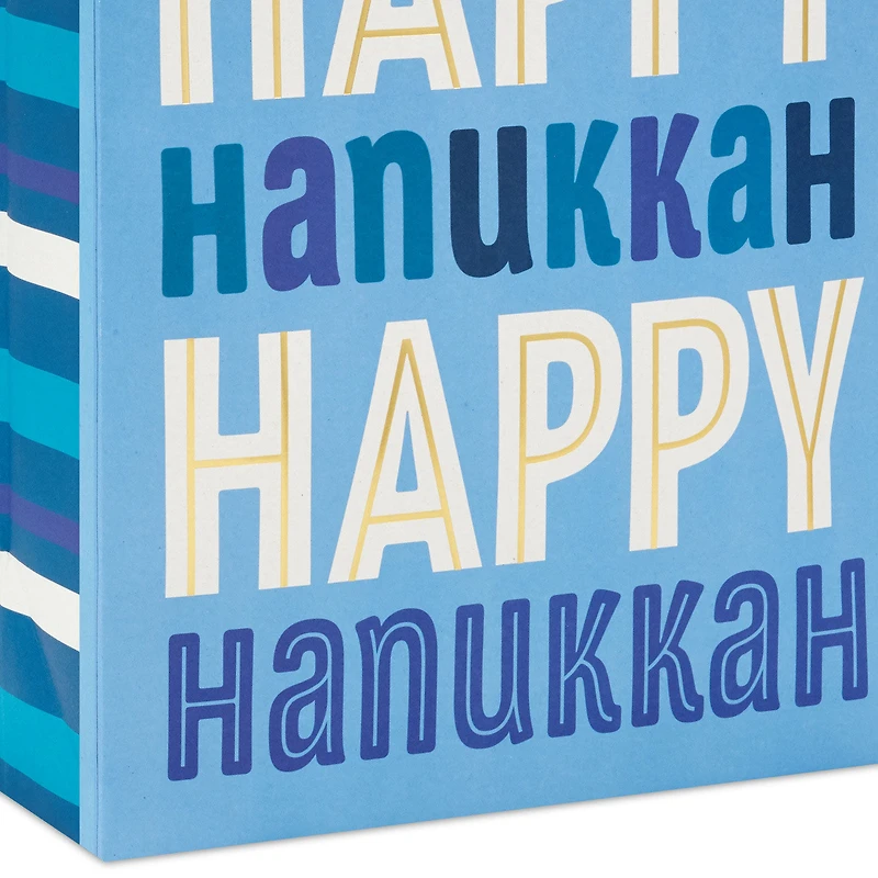 13" Happy Hanukkah on Blue Large Gift Bag for only USD 4.49 | Hallmark