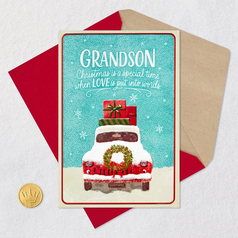 Love Put Into Words Christmas Card for Grandson for only USD 5.99 | Hallmark