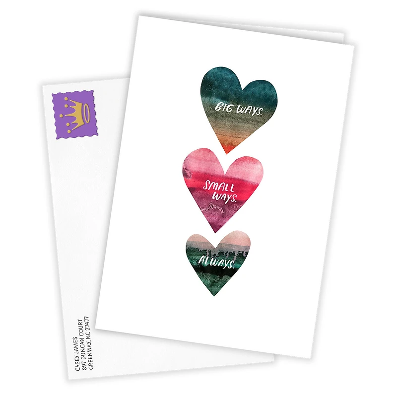 Watercolor Hearts Custom Love Card for only USD 4.99 | Hallmark