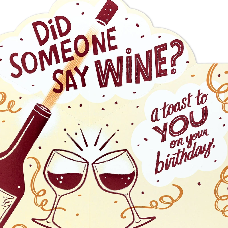 A Toast to You Wine Bottle Birthday Card for only USD 4.99 | Hallmark