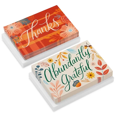 Fall Florals Assorted Blank Thank-You Note Cards, Pack of 50 for only USD 11.99 | Hallmark