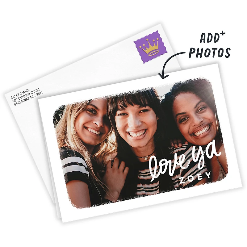 White Frame Love Ya Horizontal Custom Love Card for only USD 4.99 | Hallmark