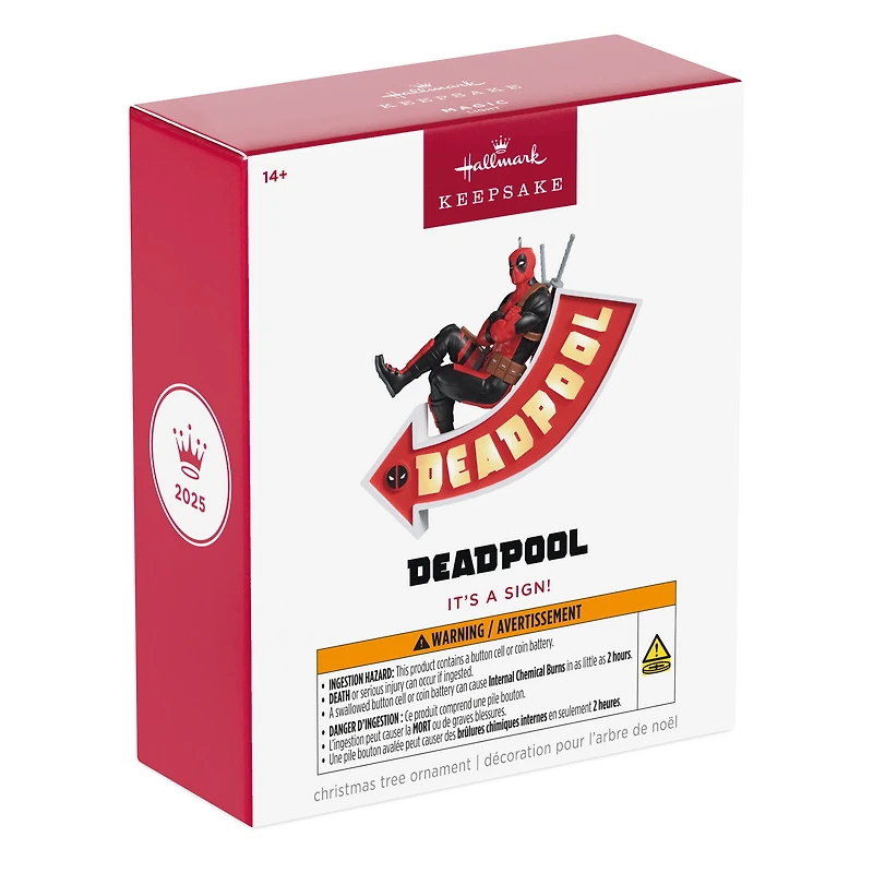 Marvel Deadpool It's a Sign! Ornament With Light for only USD 31.99 | Hallmark
