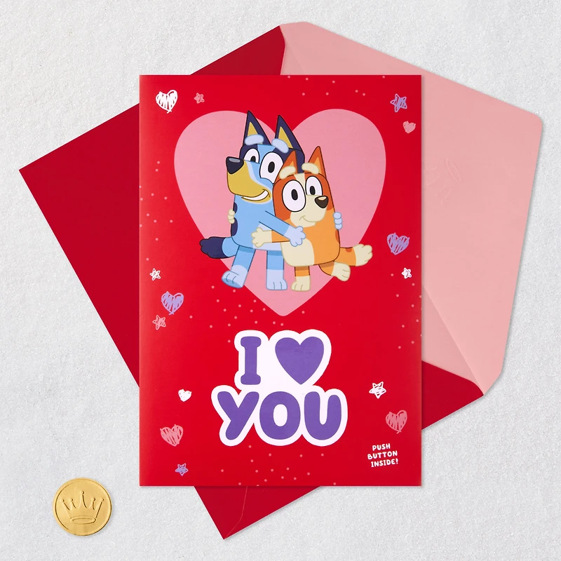 Bluey I Love You Musical Valentine's Day Card for Kids for only USD 7.99 | Hallmark