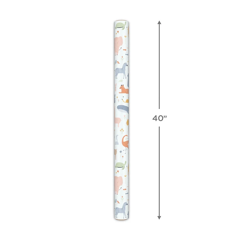 Pastel Animals Jumbo Wrapping Paper, 90 sq. ft. for only USD 9.99 | Hallmark