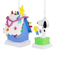 Peanuts® Snoopy and Holiday Doghouse Hallmark Ornaments, Set of 2 for only USD 28.99 | Hallmark