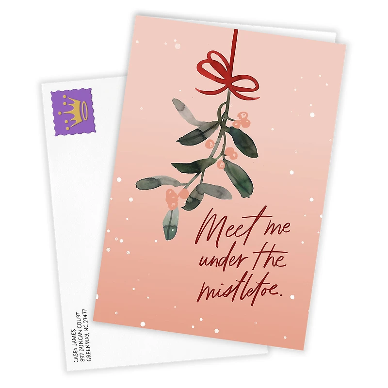Meet Under the Mistletoe Romantic Custom Christmas Card for only USD 4.99 | Hallmark