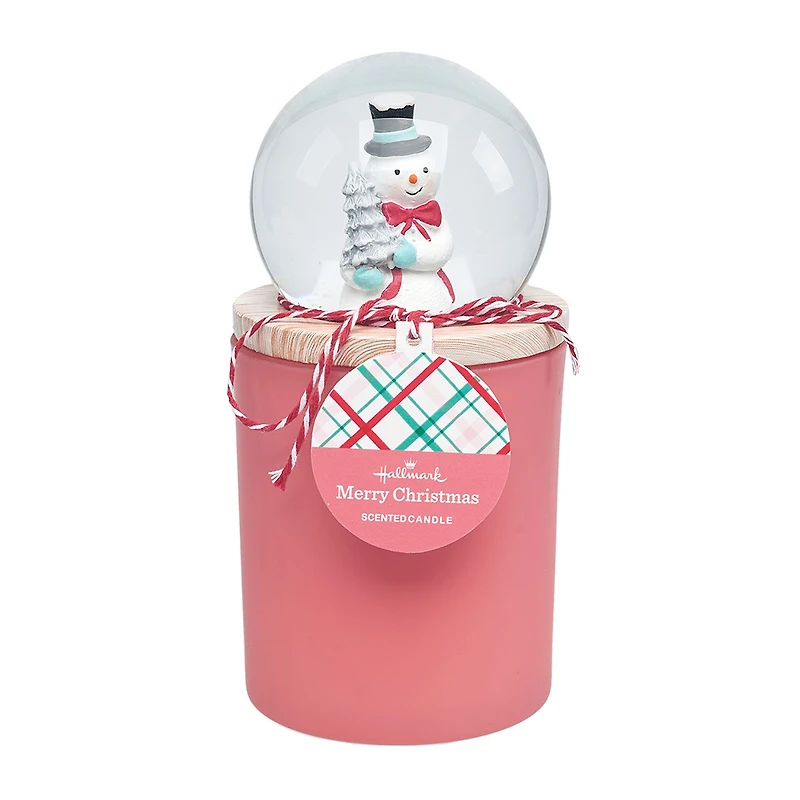 Pink Sugar Cookie Scented Snowman Snow Globe Candle for only USD 19.99 | Hallmark