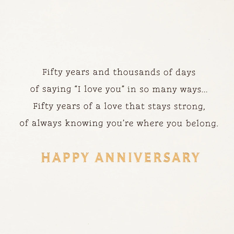 Happy Golden Anniversary 50th Anniversary Card for only USD 5.99 | Hallmark
