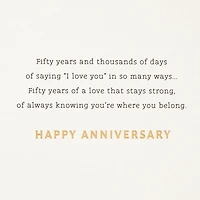 Happy Golden Anniversary 50th Anniversary Card for only USD 5.99 | Hallmark