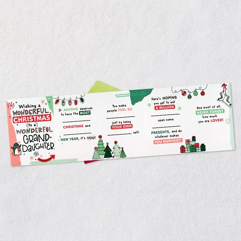 Do Whatever Makes You Happiest Fill-in-the-Blank Christmas Card for Granddaughter for only USD 6.99 | Hallmark