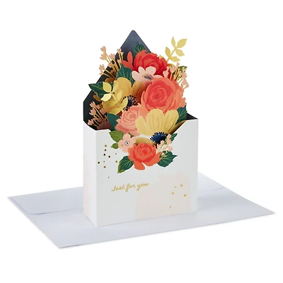 Happy Thoughts, Floral Envelope 3D Pop-Up Thinking of You Card for only USD 8.99 | Hallmark