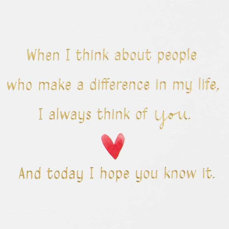 You've Made Such a Difference in My Life Sweetest Day Card for only USD 2.99 | Hallmark