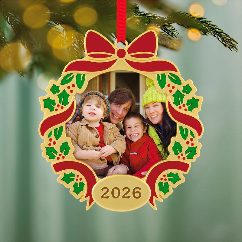 Our Family Christmas 2026 Photo Frame Metal Ornament for only USD 24.99 | Hallmark