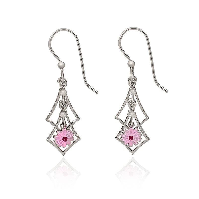 Silver Forest Silver-Tone Cascading Diamonds With Flower Dangle Earrings for only USD 19.00 | Hallmark