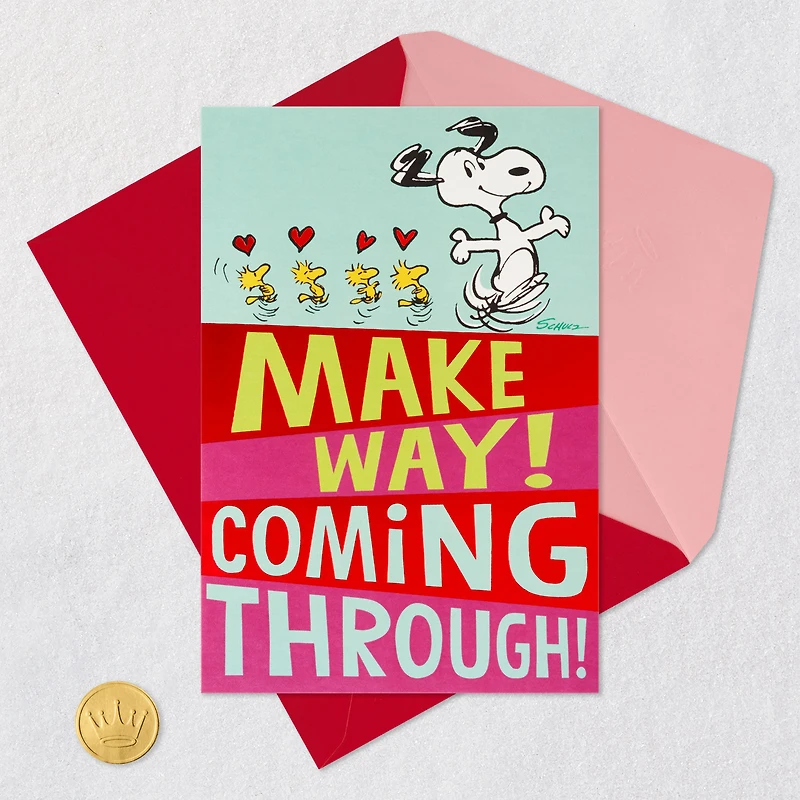 Peanuts® Snoopy and Woodstock Hugs and Kisses Funny Pop-Up Valentine's Day Card for only USD 7.59 | Hallmark
