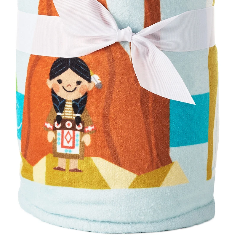 Disney It's a Small World Map Throw Blanket, 60x52 for only USD 49.99 | Hallmark
