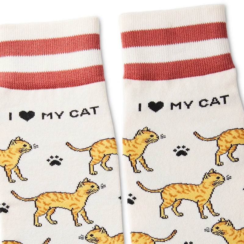 I Love My Orange Cat Crew Socks for only USD 12.99 | Hallmark