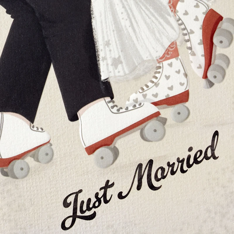 Just Married Roller Skating Bride and Groom Wedding Card for only USD 4.59 | Hallmark