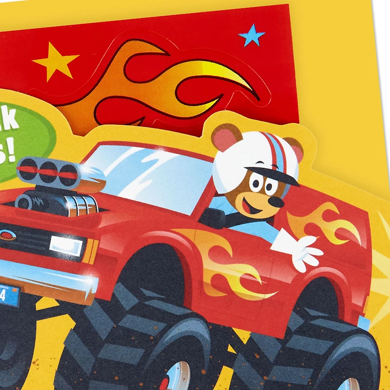Monster Truck Fun 4th Birthday Card With Stickers for only USD 4.99 | Hallmark