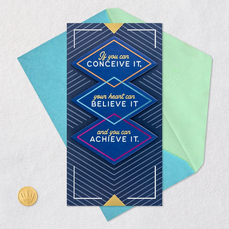 Believe, Conceive and Achieve It Money Holder Graduation Card for only USD 6.99 | Hallmark