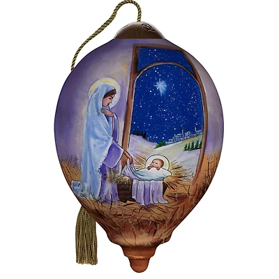 Ne'Qwa Art O Night Divine Mary and Baby Jesus Glass Christmas Ornament for only USD 35.00 | Hallmark