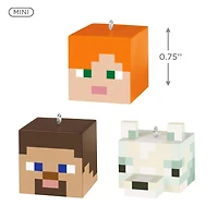 Mini Minecraft Alex, Steve and Arctic Fox Ornaments, Set of 3 for only USD 24.99 | Hallmark
