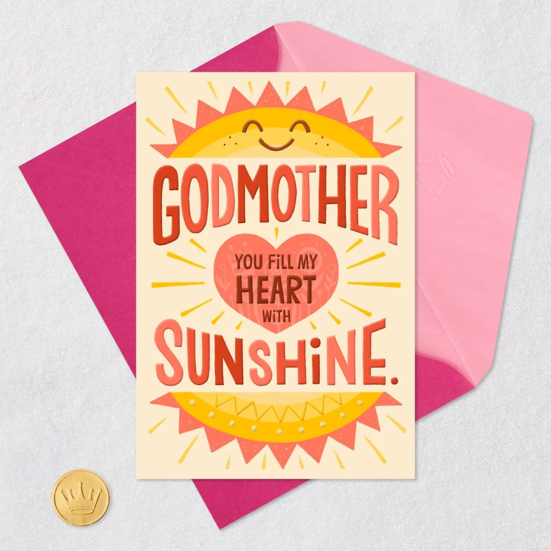 You Fill My Heart With Sunshine Mother's Day Card for Godmother from Kids for only USD 3.59 | Hallmark
