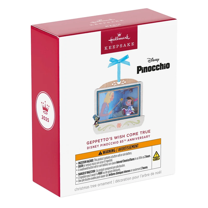 Disney Pinocchio 85th Anniversary Geppetto’s Wish Come True Papercraft Ornament With Light for only USD 27.99 | Hallmark