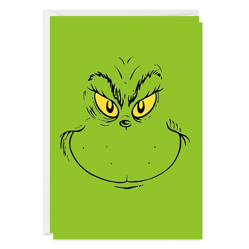 Dr. Seuss's How the Grinch Stole Christmas!™ Grinch Face Custom Christmas Card for only USD 4.99 | Hallmark