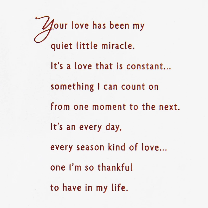So Thankful for Your Love Romantic Christmas Card for only USD 7.59 | Hallmark