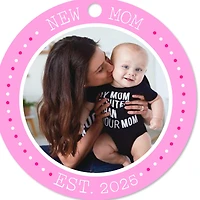 New Mom Round Metal Personalized Ornament, Custom Photo and Text for only USD 17.99 | Hallmark