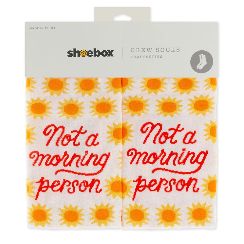 Not a Morning Person Novelty Crew Socks for only USD 12.99 | Hallmark