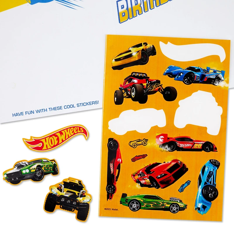 Mattel Hot Wheels™ Rev It Up Birthday Card With Stickers for only USD 4.59 | Hallmark