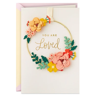 You Are Loved Mother's Day Card With Detachable Wreath for only USD 12.99 | Hallmark