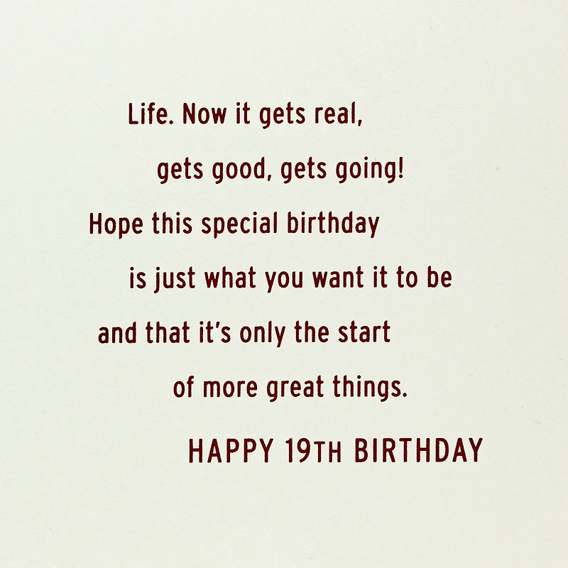 The Start of Something Big 19th Birthday Card for only USD 5.59 | Hallmark