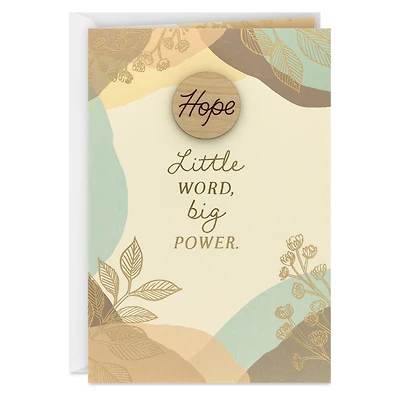 Love, Peace and Hope Encouragement Card With Wooden Token for only USD 8.99 | Hallmark
