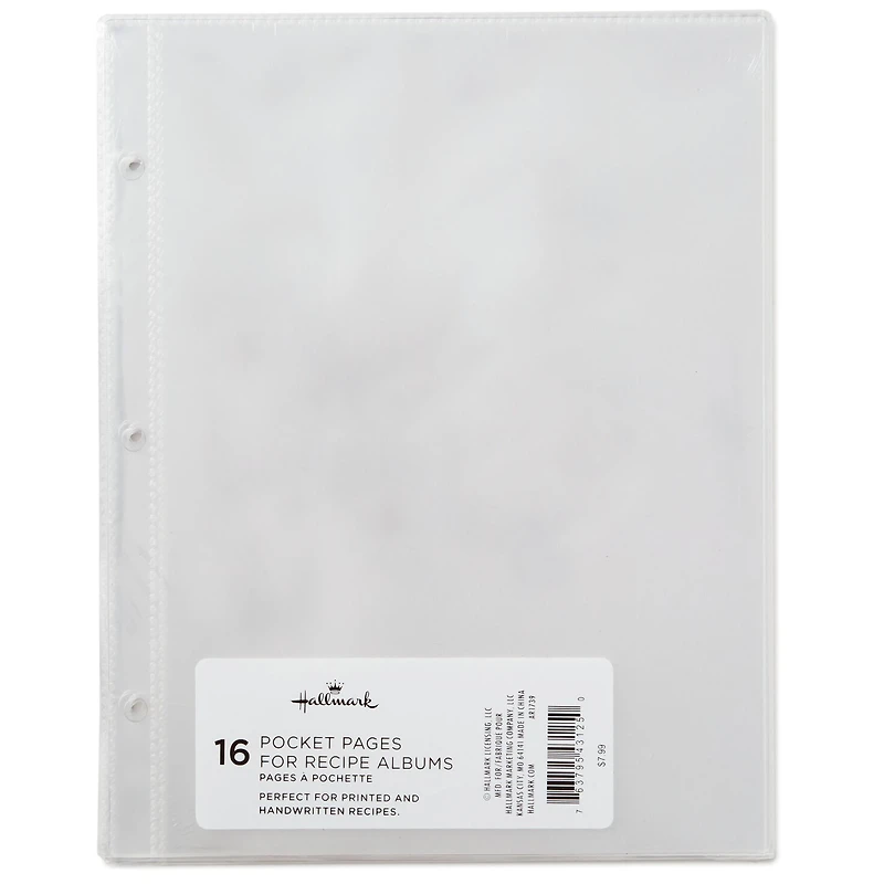 1-Pocket Recipe Album Refill Pages, Pack of 16 for only USD 8.99 | Hallmark