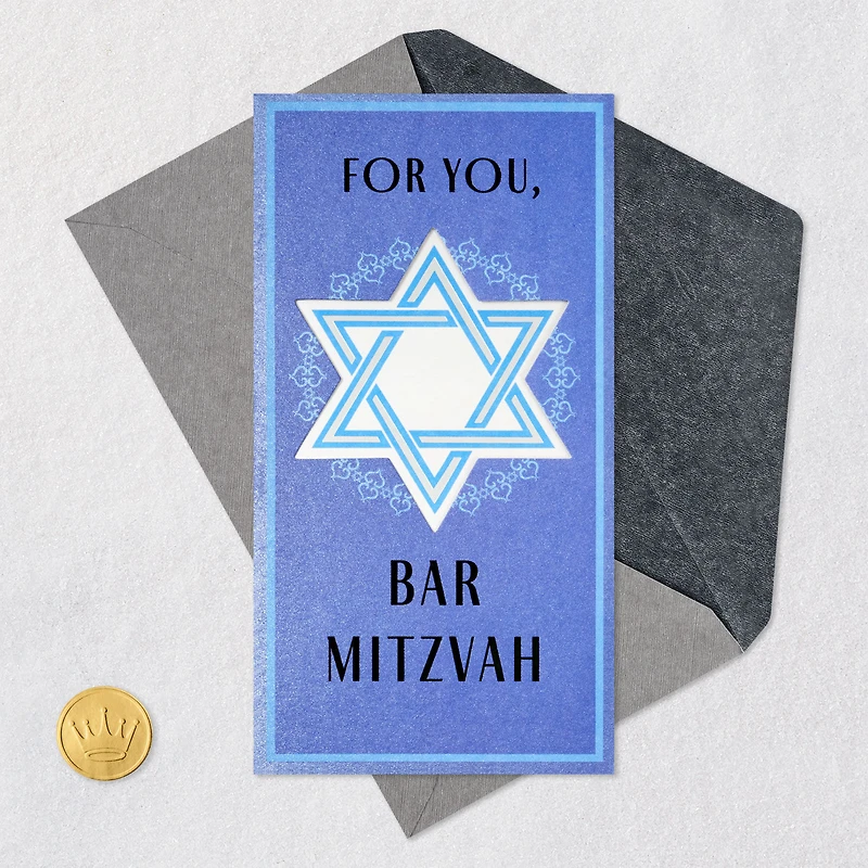 Star of David Mazel Tov Money Holder Bar Mitzvah Card for only USD 4.59 | Hallmark