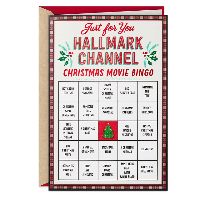 Hallmark Channel Christmas Movie Bingo Christmas Card for only USD 4.99 | Hallmark