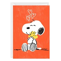 Peanuts® Snoopy and Woodstock Sharing a Hug Custom Card for only USD 4.99 | Hallmark