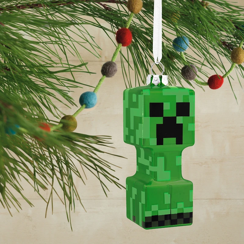 Minecraft Creeper Blown Glass Hallmark Ornament for only USD 11.49 | Hallmark