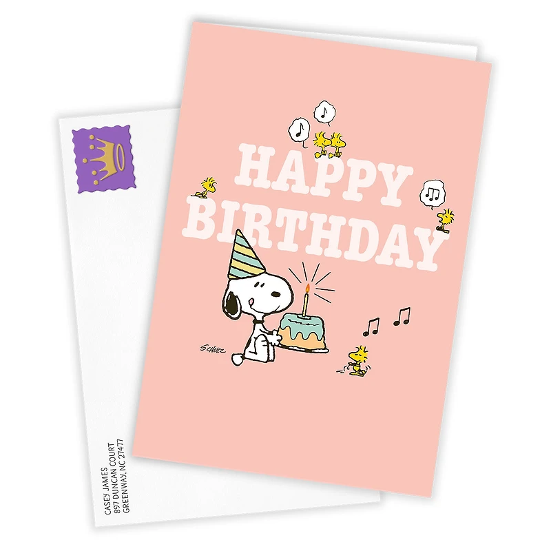 Peanuts® Cute Snoopy Party Custom Birthday Card for only USD 4.99 | Hallmark