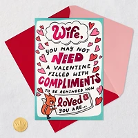 A Valentine Filled With Compliments Pop-Up Valentine's Day Card for Wife for only USD 7.59 | Hallmark