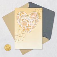 Bejeweled Floral Heart Blank Card for only USD 5.59 | Hallmark