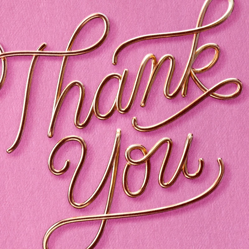 Wire Letters on Pink Blank Thank You Notes, Pack of 10 for only USD 10.49 | Hallmark