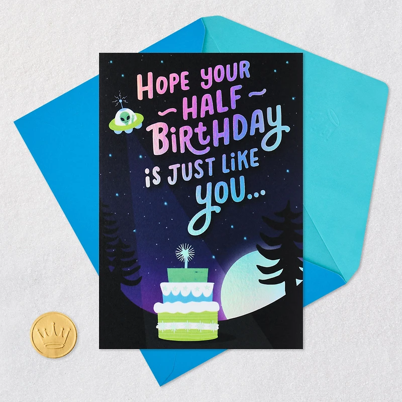Out of this World Half Birthday Card for Kid for only USD 2.99 | Hallmark